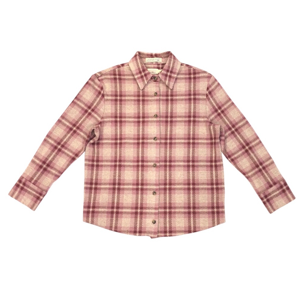 Faherty Legend Sweater Shirt Women's Size XXS Plaid Berry Coast Button Up